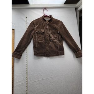 City Unlimited Brown Corduroy button down jacket Size 8